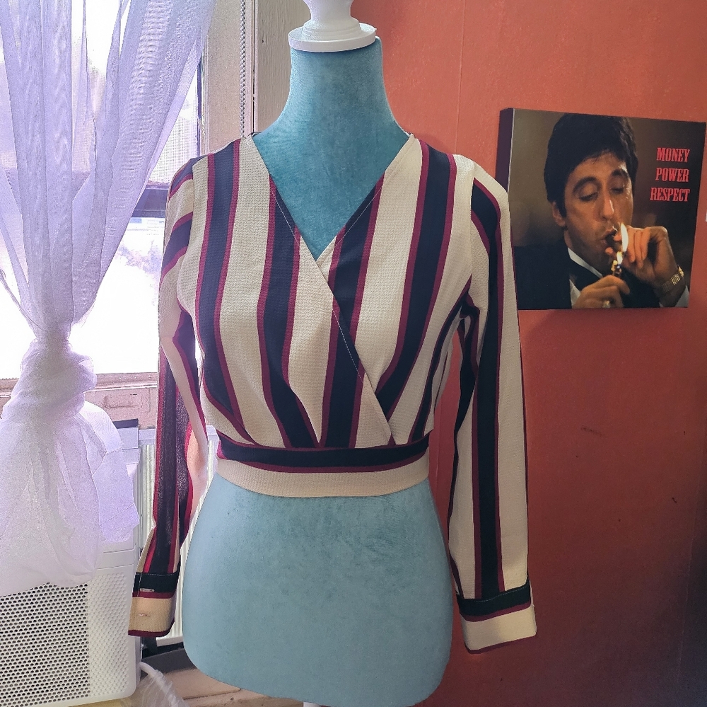 Favlux fashion long-sleeved crop top